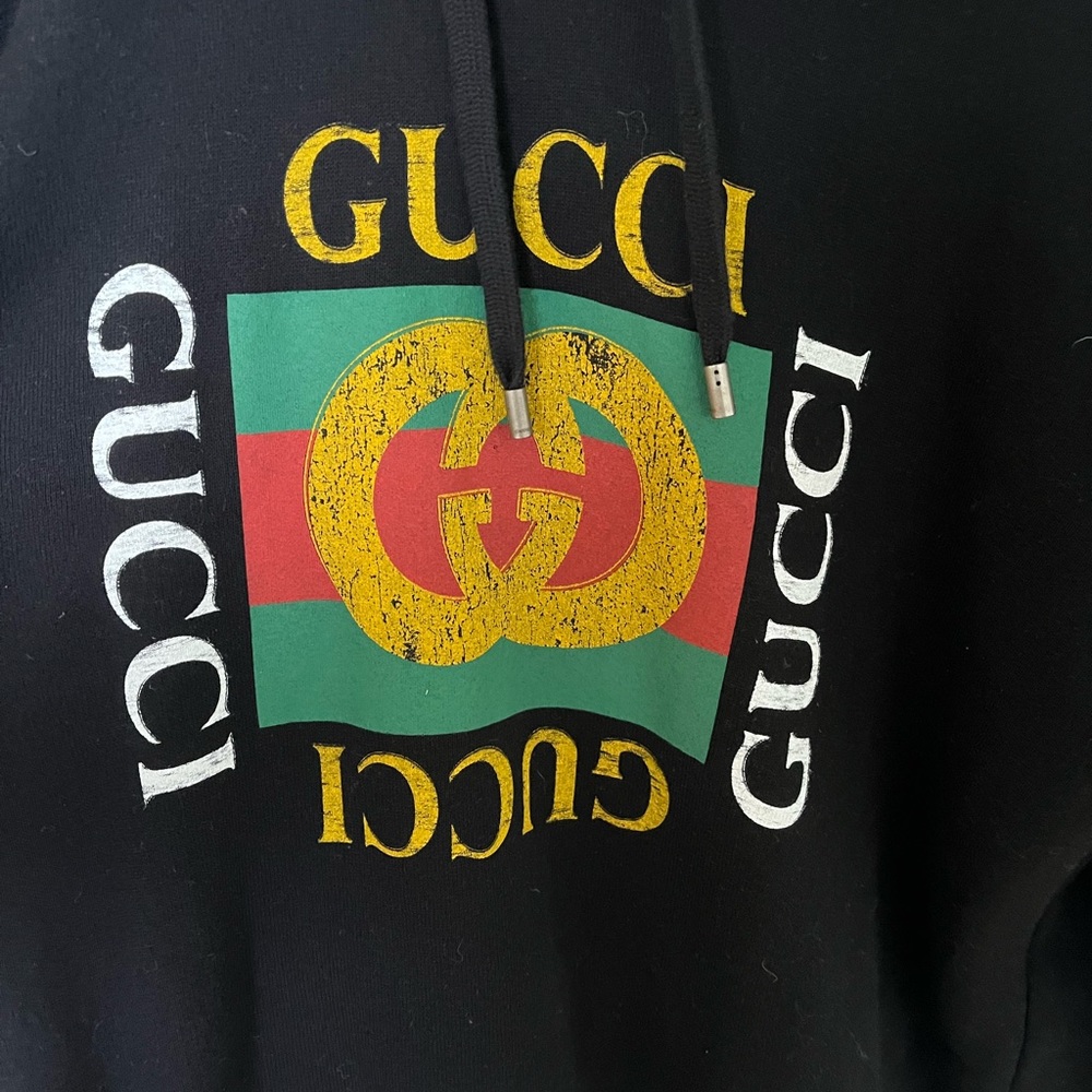 Gucci logo print hoodie - Picture 2 of 6